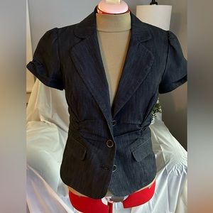 Jean short-sleeves blazer